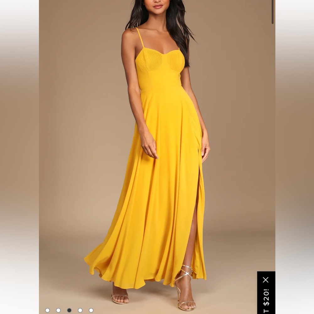 Lulus Cause for Commotion Size L yellow dress